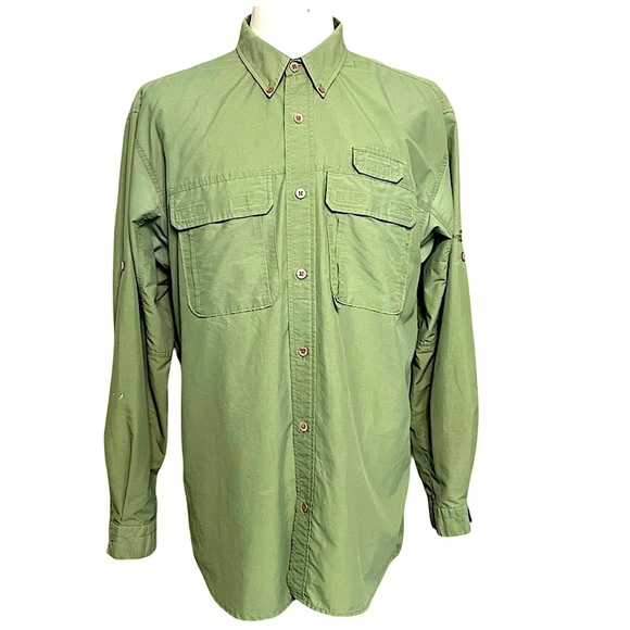 The North Face Vapor Wick Button Up Shirt Men’s Size XL Green Gorpcore Outdoor - Picture 1 of 9